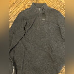 Travis Mathew Men's Charcoal Zip-Up Sweater